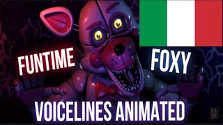 FUNTIME FOXY voice lines ANIMATED ITA Doppiaggio [upl. by Nivri]