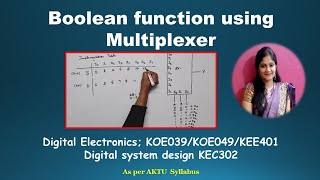 Implement the function using 81 multiplexer  implement given function using Multiplexer  KEE401 [upl. by Cletis]