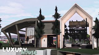 Bloxburg Luxury Realistic Modern House  House Build [upl. by Nytnerb]