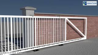 Mantion Cantilever Sliding Gate Installation Video [upl. by Labanna664]