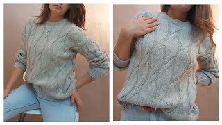 maglione MonnaLisa  trecce  tutorial kniting [upl. by Nyledaj]