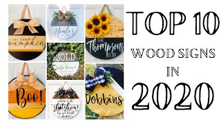 TOP 10 WOOD SIGNS IN 2020  DIY WOOD ROUND DIYS  STEP BY STEP WOOD ROUND TUTORIAL  WOOD ROUNDS [upl. by Dachi431]