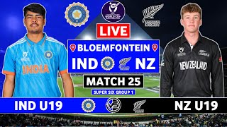 U19 World Cup Live India U19 vs New Zealand U19 Live  IND U19 vs NZ U19 Live Scores amp Commentary [upl. by Aitas]