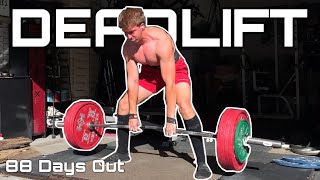 PAUSE DEADLIFT  88 Days from Powerlifting Competition [upl. by Leuname]