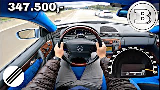 MercedesBenz CL 600 BRABUS V12 TOP SPEED DRIVE ON GERMAN AUTOBAHN 🏎 [upl. by Lleze]