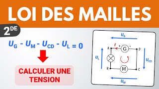 Loi des mailles 💡 Calculer une tension  Lycée  Physique [upl. by Alahs]