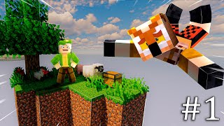 MINECRAFT SKYBLOCK pero con TEXTURAS REALISTAS 1  Fargan y Willyrex [upl. by Tsew623]