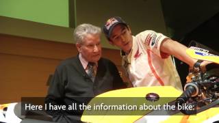 Marc Márquez shows the new RC213V to his grandfather [upl. by Herschel]