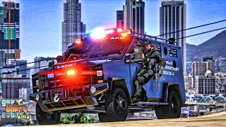 Playing GTA 5 As A POLICE OFFICER SWAT 7 LAPD GTA 5 Lspdfr Mod 4K [upl. by Llennod]