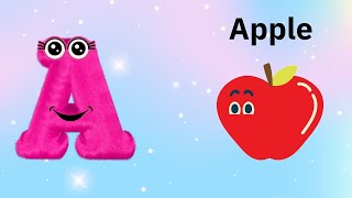 Phonics Song with TWO Words  A For Apple  ABC Alphabet Songs with Sounds for Children [upl. by Yrannav]