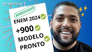 MODELO PRONTO de redação nota 1000 para ENEM 2024 redaçãoenem enem2024 [upl. by Rahsab353]