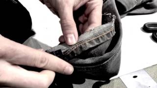 Spijkerbroek  Jeans inkorten zonder flap stappenplan [upl. by Riehl892]