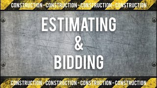 Construction Estimating and Bidding Training [upl. by Anaik]