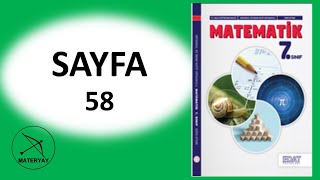 7sınıf MATEMATİK KİTABI EDAT YAYINLARI sayfa 58 [upl. by Eveneg990]