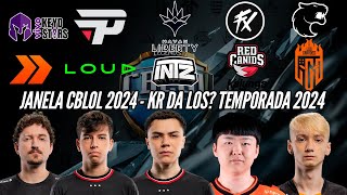 ATUALIZAÇÕES SOBRE a JANELA DO CBLOL KR DA LOS ESSA LINE DA LOUD tá FORTE e TEMPORADA LOL 2024 [upl. by Ayama]