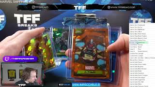 TOPPS MARVEL SAPPHIRE 6 BOX PYC BREAK 10 [upl. by Nollie]