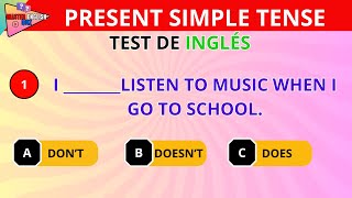 PRESENT SIMPLE GRAMMAR QUIZ Presente simple practica tu Inglés📖🧠📚✔ Qué tanto sabes [upl. by Ennaid]