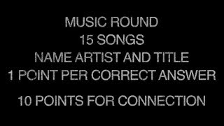 Pub Quiz Music Round with Connection [upl. by Feldman]