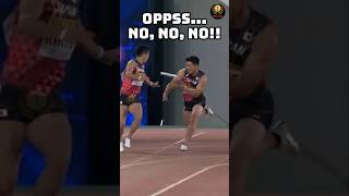 Mens Relay Failed Baton Pass shorts trackandfield sprinter [upl. by Mercier]