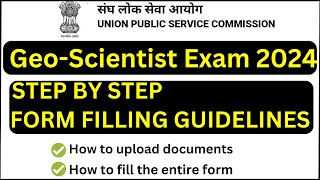 How To Fill UPSC Geoscientist Exam Form How to do One Time Registration OTR [upl. by Ellezaj]