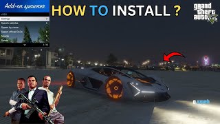 HOW TO INSTALL ADDON VEHICLE SPAWNER AND LAMBORGHINI TERZO IN GTA 5  GTA 5 MODS 2024 [upl. by Nnanerak331]