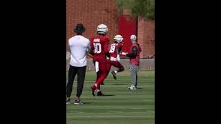 James Conner Marvin Harrison Jr and Budda Baker on the practice field ahead of Week 4 [upl. by Refenej]