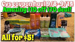 CVS coupon haul 98914 Amazing deals this week  just 5 for all this [upl. by Panaggio722]