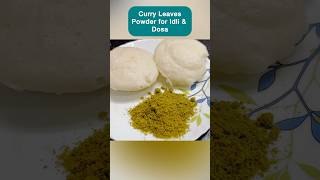 Curry leaves Idli powder recipe  Curry Leaves idli podi Recipe  karam podi recipe shorts [upl. by Cassi557]