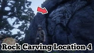 Red Dead Redemption 2  Rock Carving 4 Location  Rock Carving Coordinates 4 [upl. by Ayotahc]