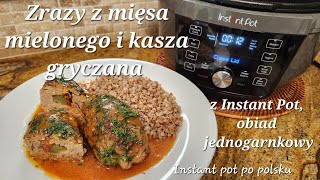 Zrazy z mięsa mielonego w sosie i kasza gryczana z Instant Pot 2w1Stuffed roulades with grouts [upl. by Nnylcaj507]