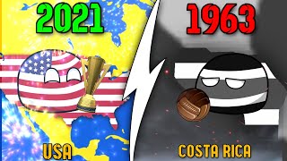 Countryballs CONCACAF Gold Cup Champions 1963  2021  Countryballs Animation [upl. by Atteuqnas]