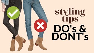 How to wear BOOTS with JEANS  Tutorial [upl. by Gylys]