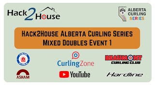 DongFei vs HanWang  Draw 1  Hack2House Alberta Curling Series Doubles Event 1 2 [upl. by Eineeuq]