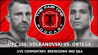 UFC 266 Volkanovski vs Ortega  Live commentary breakdown and QampA [upl. by Baxy]