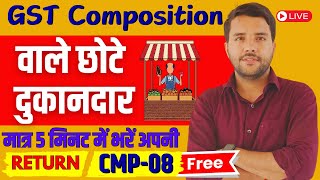 File GST CMP08 in 5 Minutes GST Composition Return [upl. by Eisned]