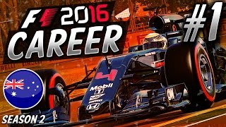 F1 2016 CAREER MODE S2 PART 1 NEW SEASON BEGINS AUSTRALIA  aarava [upl. by Waugh]