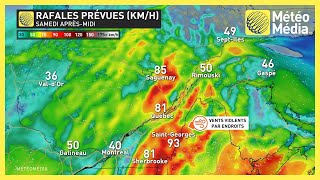 Prévisions Météo weekend  Les fortes rafales vont compliquer la situation [upl. by Nytnerb]