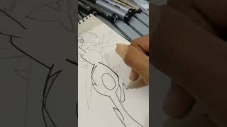 Drawing Ash Greninja from Pokemon  Moeez [upl. by Aehtrod]