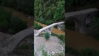 Xanthi greece xanthi archbridge ottoman bridge ancient architecture aerialvideography drone [upl. by Portwin292]