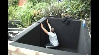 Pond liner installation video from QBS Butyl UK [upl. by Ahsienak]