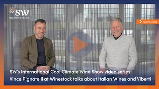 Vince Pignatelli at Winestock talks about Italian Wines and Viberti [upl. by Ydnes]