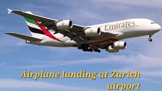 Airplane landing at Zurich airport [upl. by Jessen]