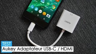 Test  Adaptateur USBC  HDMI Aukey  CBC40 [upl. by Bianca]