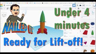 A 4 minute Tinkercad rocket [upl. by Garfield]