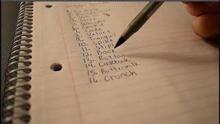 CloseUp Soft Whispered Trigger Words ASMR  Visual Writing With Pen [upl. by Ruperta118]