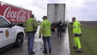 Jackknifed semi on interstate near Wichita [upl. by Jaime413]