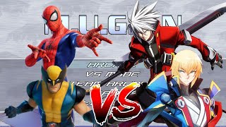 Mugen  Spiderman and Wolverine vs Ragna the Bloodedge and Jin Kisaragi [upl. by Gaylord]