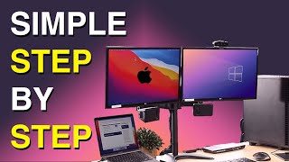 How to setup a Dual Monitor KVM Setup using a M1 Mac amp PC [upl. by Llekcir]