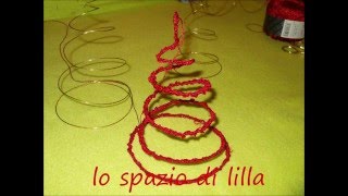 Facciamo insieme lalberello di Natale con il filo metallico e luncinettoThe wire Xmas tree [upl. by Oulman]