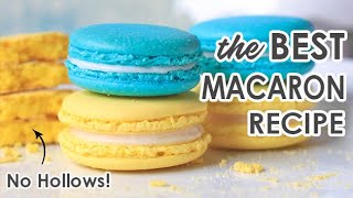 The Best Macaron Recipe for No Hollows  Perfect for beginners templates provided [upl. by Rubina]